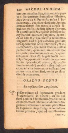 Gradus Nonus Ex consideratione Angelorum