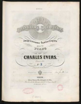 No. 3: Jours Sereins, Jours D'Orage : Inspirations fantastiques pour le Piano; Oeuvre 24.