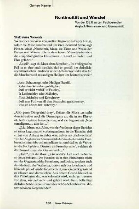 Kontinuität im Wandel. Von der OE II zu den Fachbereichen Anglistik/Romanistik und Germanistik
