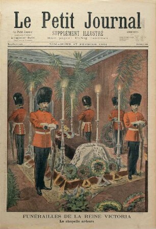 Grafik "Funérailles de la Reine Victoria. La chapelle ardente"