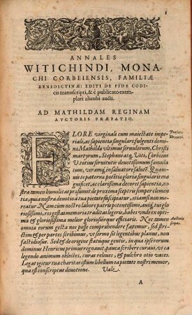 Annales Witichindi monachi Corbeiensis, familiae Benedictinae : editi de fide codicis manuscripti & e publicato exemplari alicubi aucti