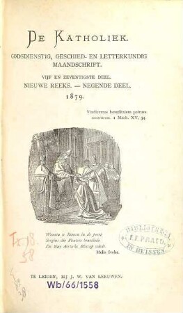 De Katholiek. 75 = N.S. 9. 1879
