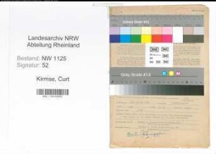 Entnazifizierung Curt Kirmse , geb. 15.08.1906 (Vorarbeiter)
