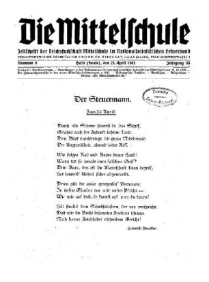 Der Steuermann : zum 20. April
