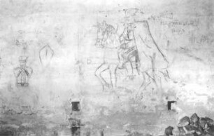 Königstein. Festung. Kriegslazarett (1891/1893). Kasemattenraum. Zeichnungen an der Wand
