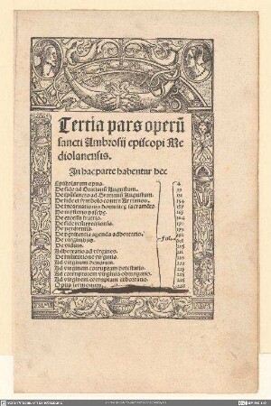 Tertia pars operum sancti Ambrosij ...