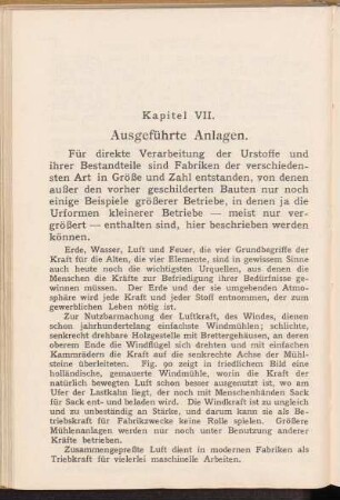 Kapitel VII. Ausgeführte Anlagen.