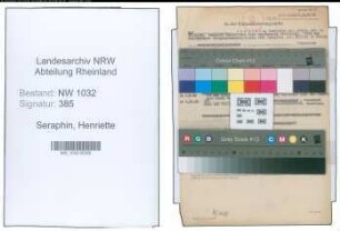 Entnazifizierung Henriette Seraphin , geb. 16.11.1888 ()