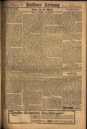 Dritte Ausgabe vom Sonntag, den 12. Dezember 1926.
