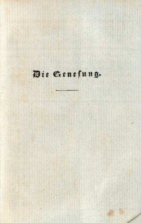 Die Genesung
