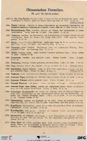 Chinesisches Porzellan, 18. Und 19. Jahrhundert (Nr. 1053-1144)