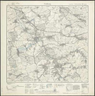 Meßtischblatt 59.(2877) : Frohburg, 1933 : Frohburg. - Umdr.-Ausg., aufgen. 1906, hrsg. 1908, bericht. 1929, thüring. Teil 1928. - 1:25000. - Leipzig, 1933. - 1 Kt.
