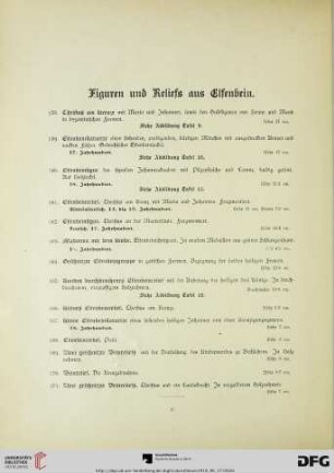 Figuren und Reliefs aus Elfenbein (Nr. 158-171)