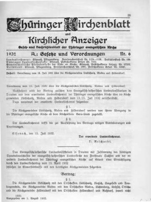 Nr. 6 : 1. August 1932