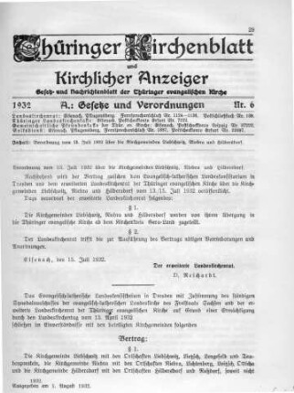 Nr. 6 : 1. August 1932