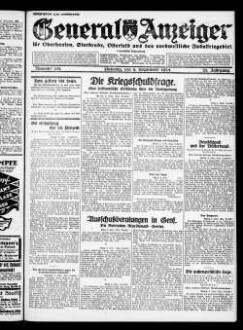 General-Anzeiger für Oberhausen, Sterkrade, Osterfeld und das nordwestliche Industriegebiet. 1921-1930