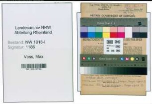 Entnazifizierung Max Voss , geb. 22.01.1899 (Autovermietung)