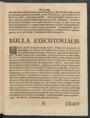 Bulla Executorialis