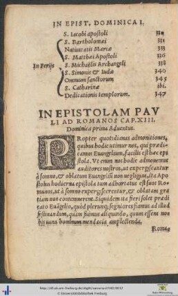 In Epistolas Dominicales Postilla