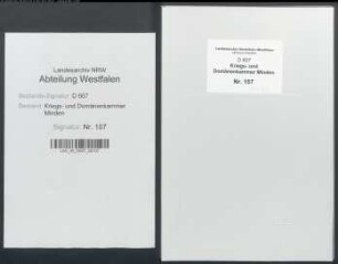 Dienstordnung bei der Kriegs- und Domänenkammer zu Minden