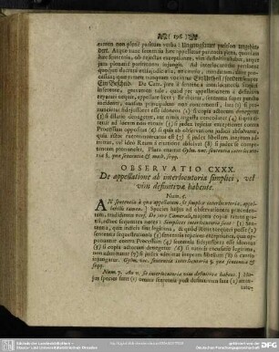 Observatio CXXX. De appellatione ab interlocutoria simplici, vel vim definitivae habente