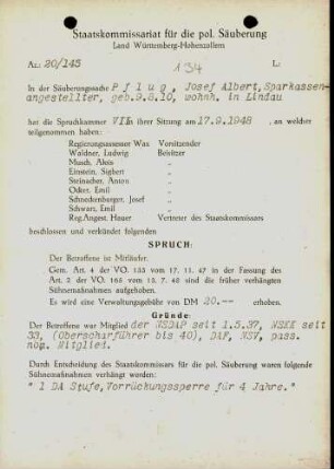 Pflug, Josef Albert
