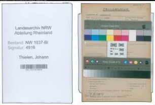 Entnazifizierung Johann Thielen , geb. 10.09.1882 (Kaufmann)
