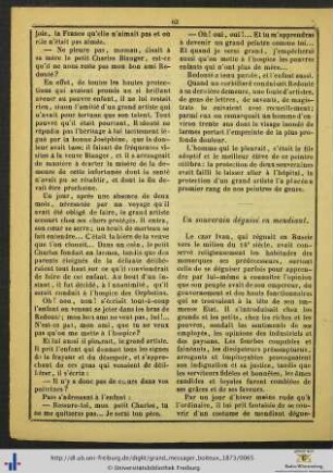 Un souverain déguisé en mendiant.