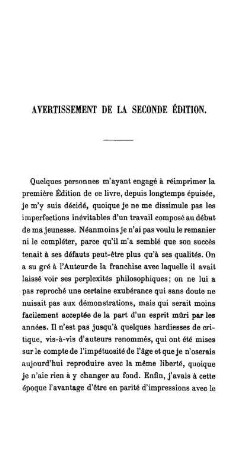 Avertissement de la seconde Édition.