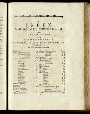 I. Index simplicium et compositorum ...