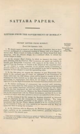 Letters from the Government of Bombay