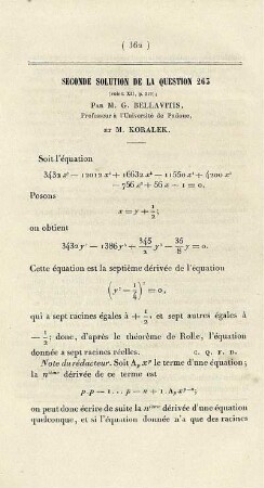 Seconde solution de la question 253.