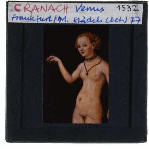 Cranach, Venus : Detail (links-oben)