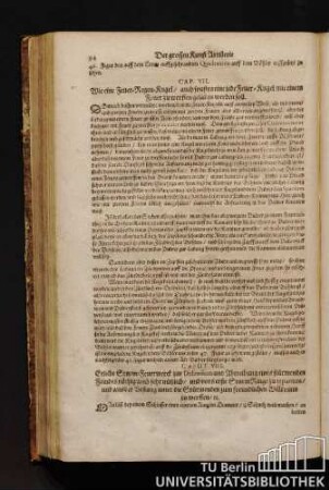 Cap. VII. Wie eine Feuer-Regen-Kugel / auch sonsten eine jede Feuer-Kugel mit einem Feuer zu werffen geladen werden soll.
