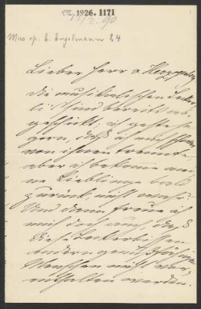 Brief an Heinrich von Herzogenberg : 13.02.1890