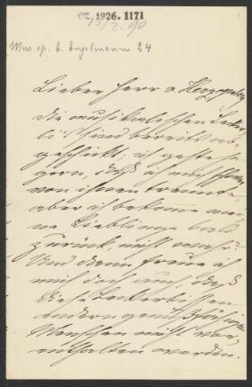 Brief an Heinrich von Herzogenberg : 13.02.1890