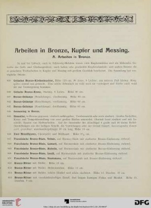 Arbeiten in Bronze, Kupfer uns Messing (Nr. 839-1105)