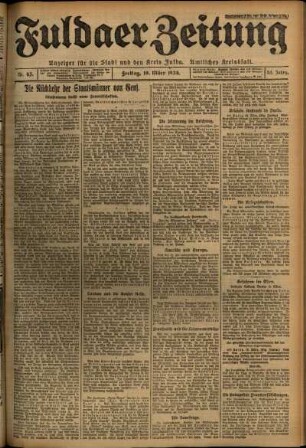 Ausgabe vom Freitag, den 19. März 1926.