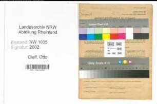 Entnazifizierung Otto Cleff , geb. 16.04.1899 (Bergrat)