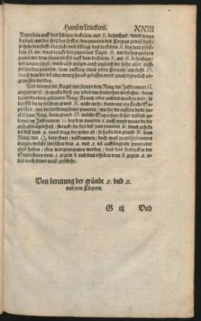 Von bereitung der gründe .P. und .R. und iren Cörpern.