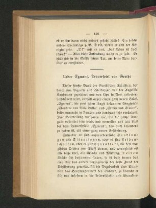 Ueber Egmont, Trauerspiel von Goethe