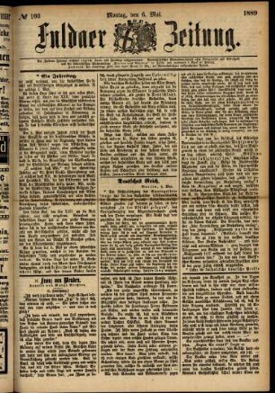 Ausgabe vom Montag, den 06. Mai 1889.