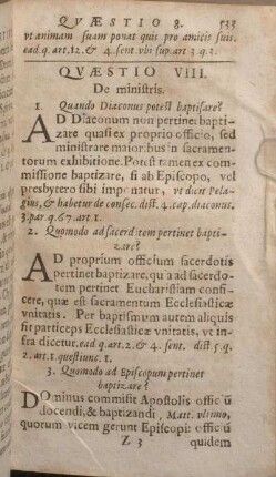 Qvaestio VIII. De ministris.