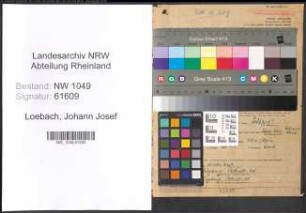 Entnazifizierung Johann Josef Loebach , geb. 19.03.1906 (Anwalt)