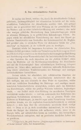 B. Das wirthschaftliche Problem