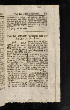 447-454, Von der göttlichen Weisheit und der Klguheit der Gerechten