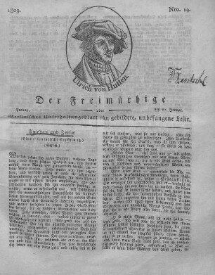 Nro. 14., Freitag, den 20. Januar 1809