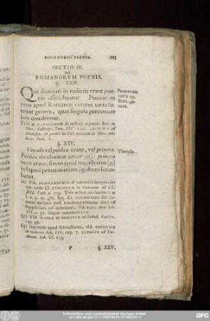 Sectio IV. De Romanorum Poenis.