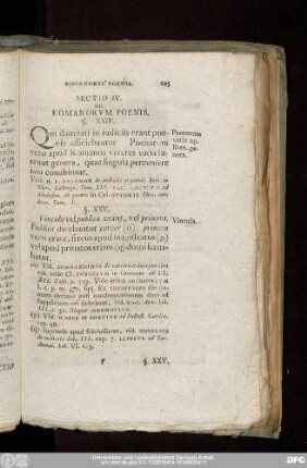 Sectio IV. De Romanorum Poenis.