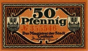 Cottbus, Stadt: 50 Pfennig